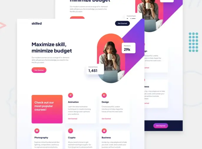 thumbnail e-learning landing page project